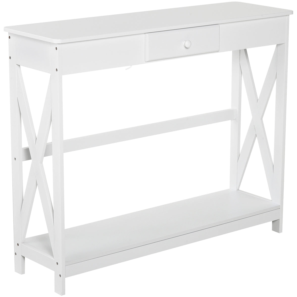 Console table X-design with drawer 99 cm