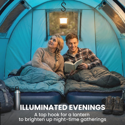2-Room Waterproof Camping Tent for 3-4 People