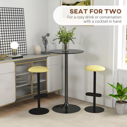 Modern Round High Top Bar Table — Bistro for 2