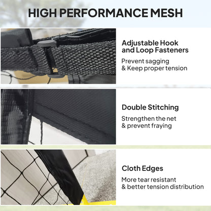 Portable regulation size pickleball net with carrying bag