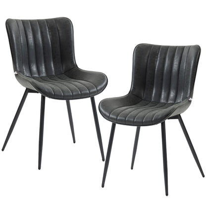 Juego de 2 sillas de comedor — marrón