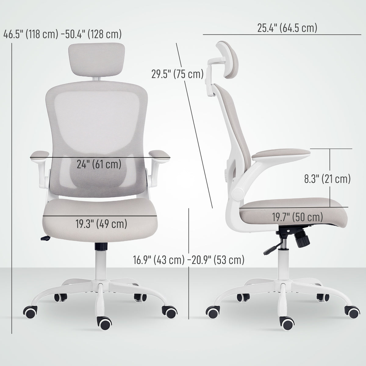 Silla de oficina ergonómica de malla con reposacabezas ajustable