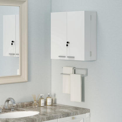 Wall mount lockable medicine cabinet