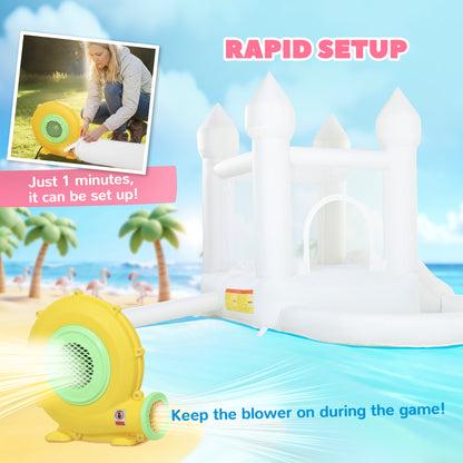 3-in-1 Inflatable Bounce House with Slide and Ball Pit