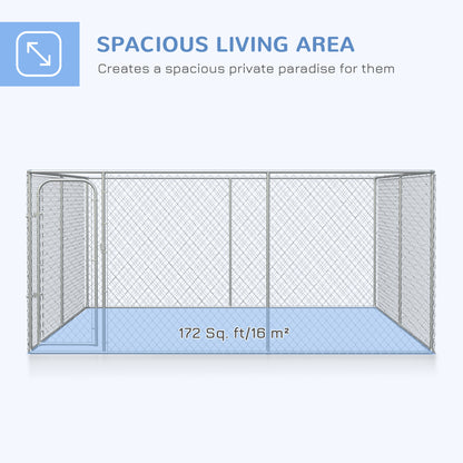 Outdoor dog playpen with galvanized steel frame