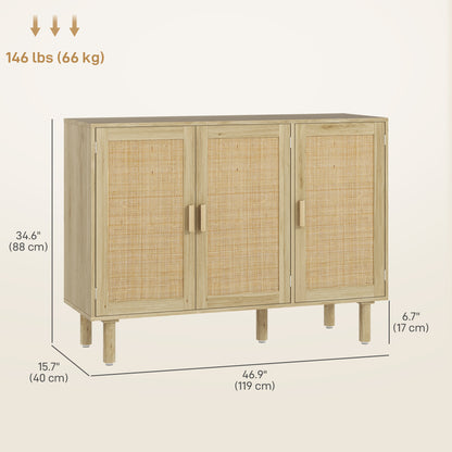 Bohemian rattan sideboard buffet