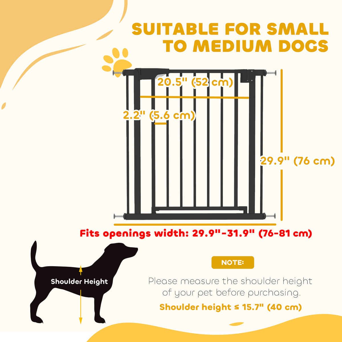 Baby and Pet Safety Gate Pressure Fit