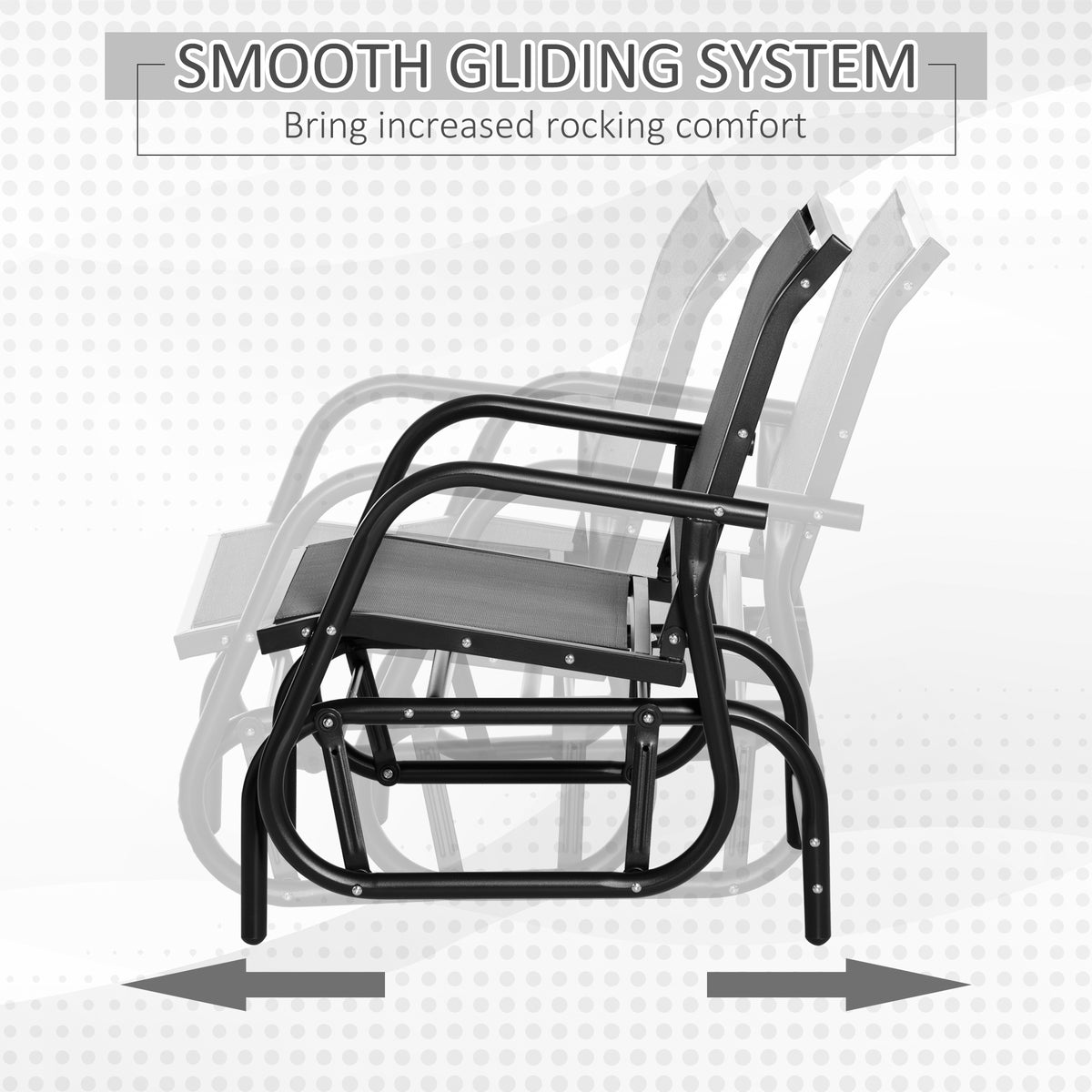 Outdoor Steel Patio Glider Chair