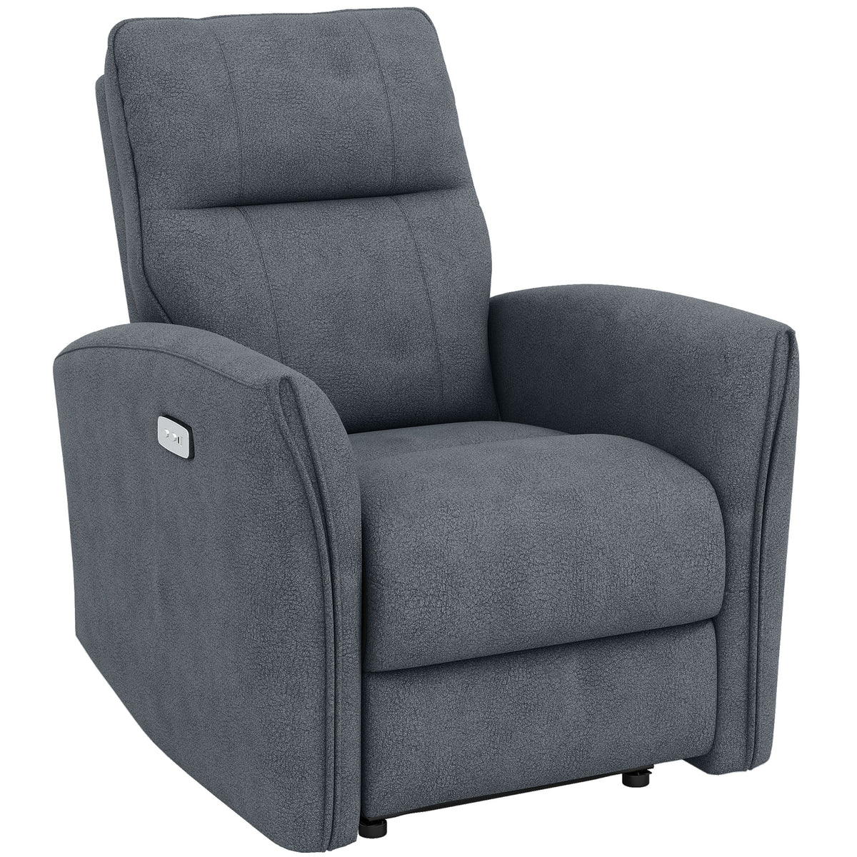 Sillón reclinable eléctrico de tejido similar al cuero