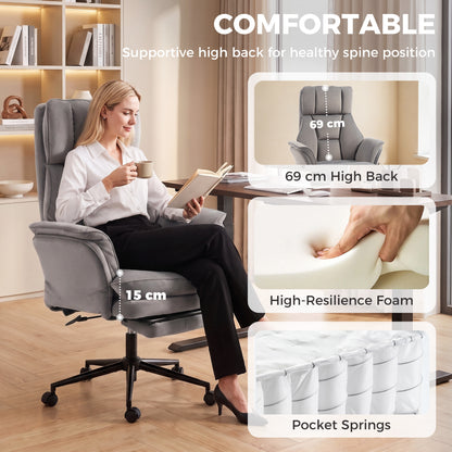 Ergonomic Office Chair Reclining with Footrest