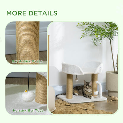 Árbol para gatos compacto con rascadores de yute