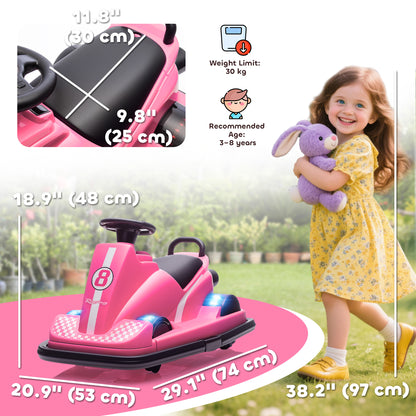 Coche eléctrico de choque para niños con rotación de 360 grados
