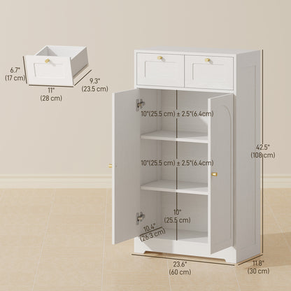 Mueble de baño con patas y cajones