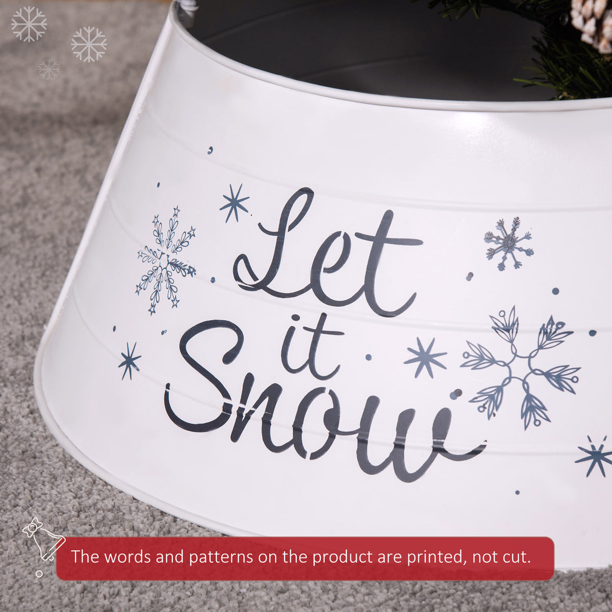 Metal round Christmas tree collar