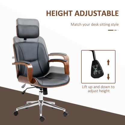 Silla de oficina ergonómica de cuero sintético