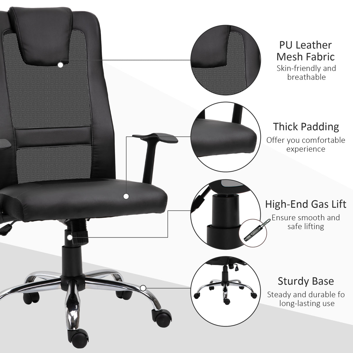 Ergonomic High Back Mesh Office Chair with Headrest
