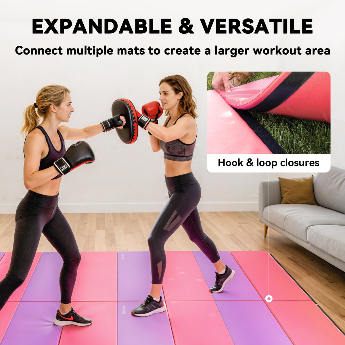 Foldable foam gymnastics exercise mat