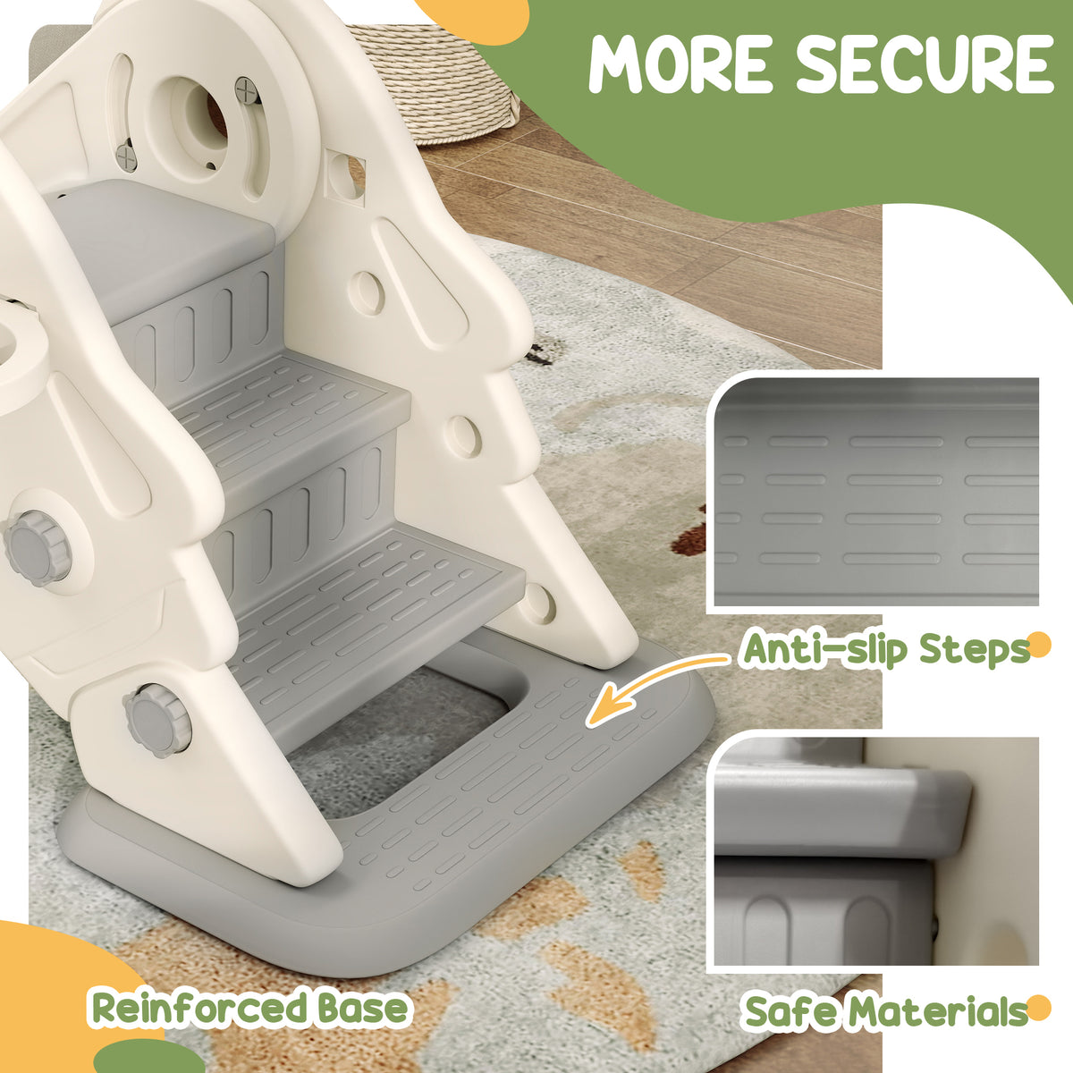 3-in-1 Foldable Toddler Slide