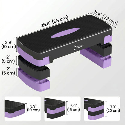Adjustable Aerobic Step Platform 3 Heights