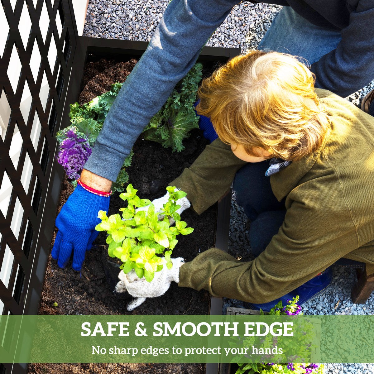 Galvanized Raised Garden Bed with Trellis