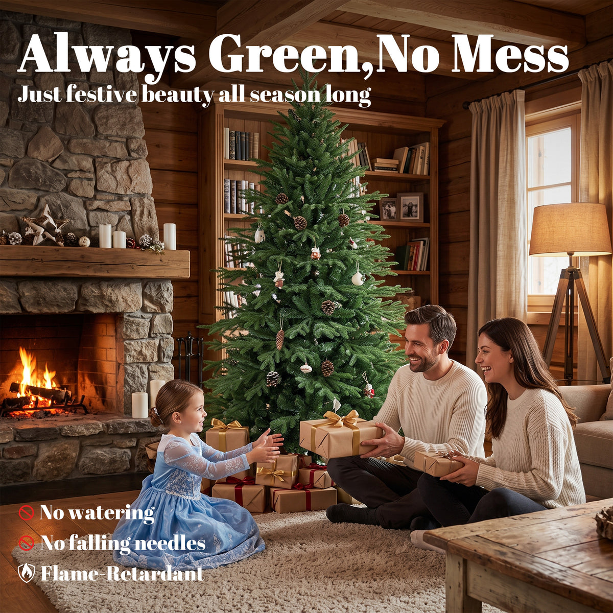 Lush artificial Christmas tree 183 cm
