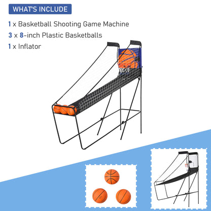 Foldable Two Player Arcade Basketball System