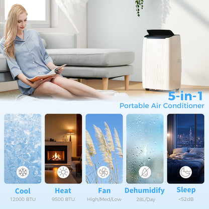 Portable Air Conditioner 12000 BTU 5-in-1