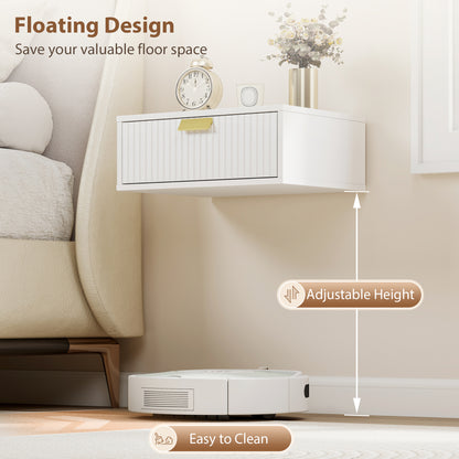 Modern floating bedside tables — Set of 2