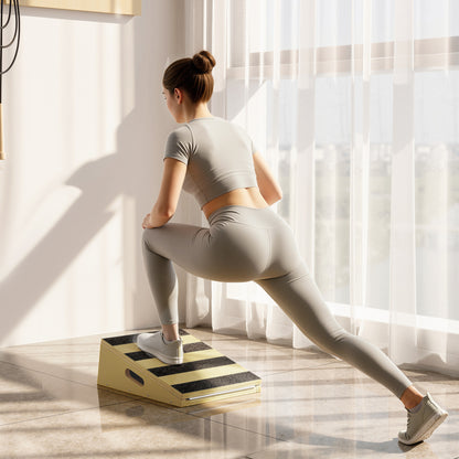 Adjustable wooden calf stretcher slant board