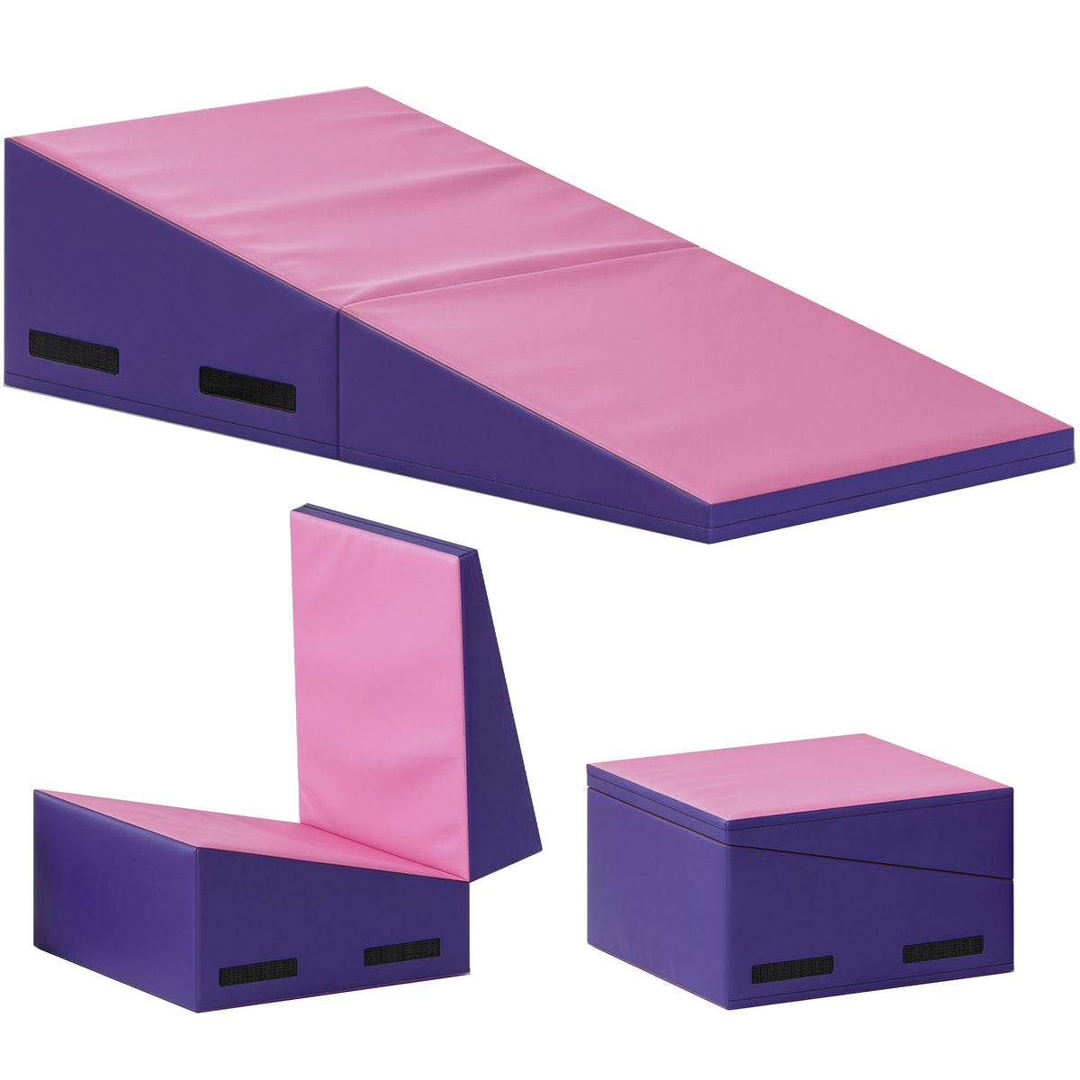 Colchoneta de gimnasia inclinada plegable de cuero