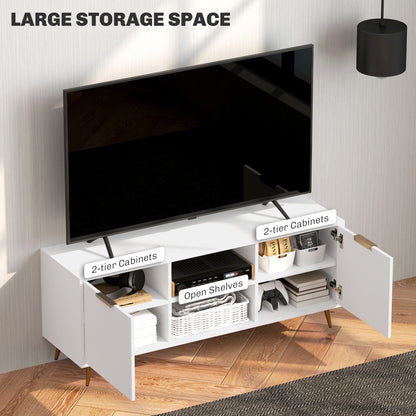 Mueble de TV moderno con almacenamiento para 55 pulgadas