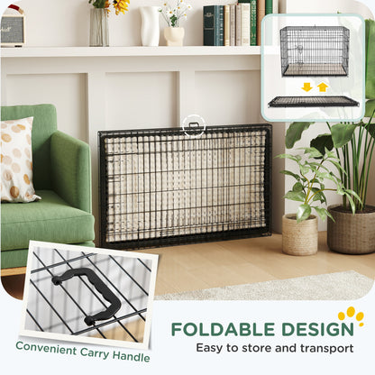Folding Metal Dog Crate with Cushion