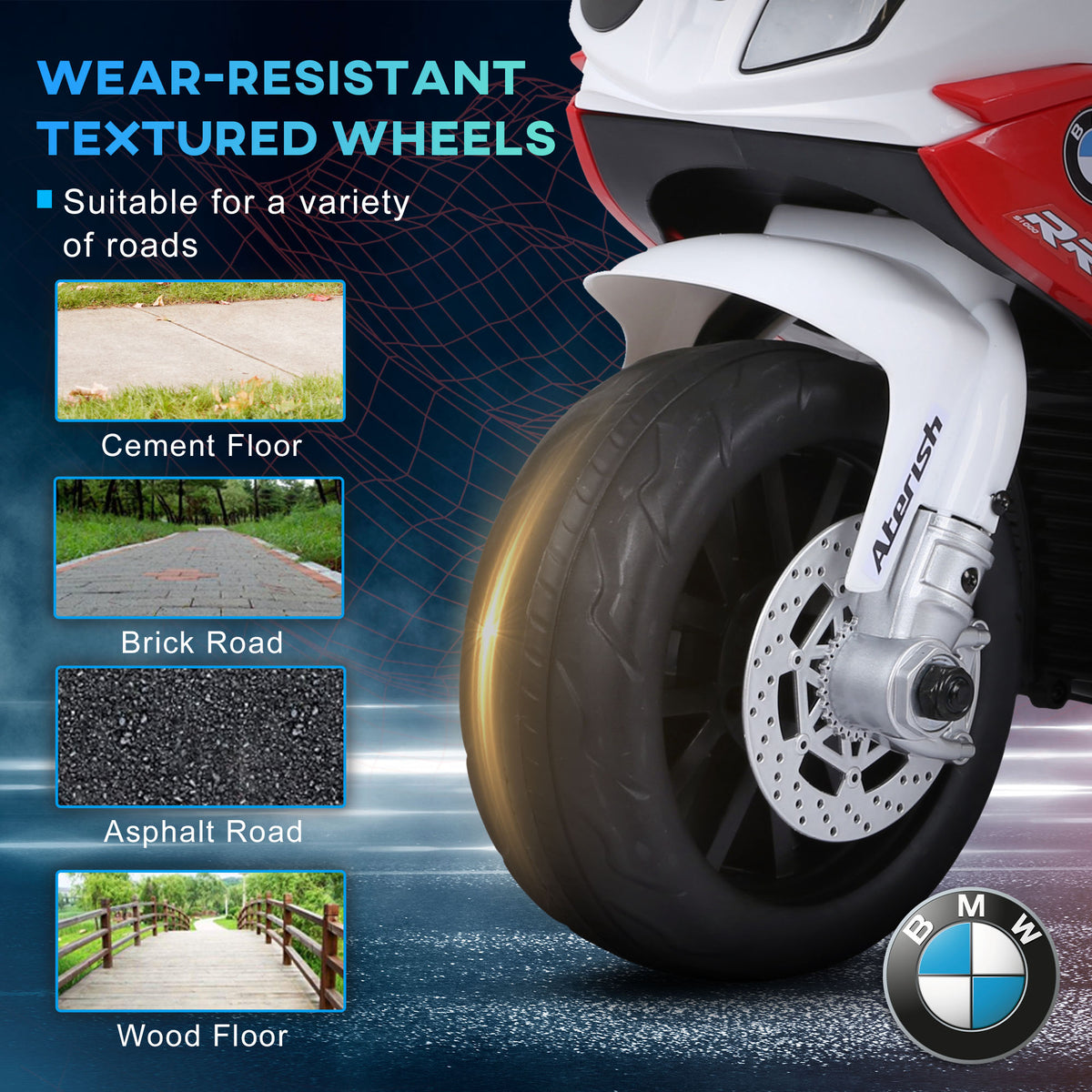 Moto eléctrica BMW S1000RR para niños muy pequeños de 18-36 meses