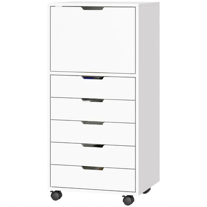 Mobile File Cabinet with Printer Stand and 5 Drawers