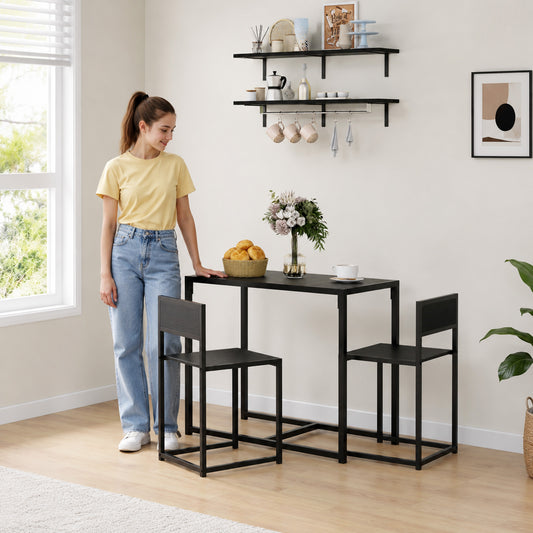 3-Piece Industrial Dining Table Set