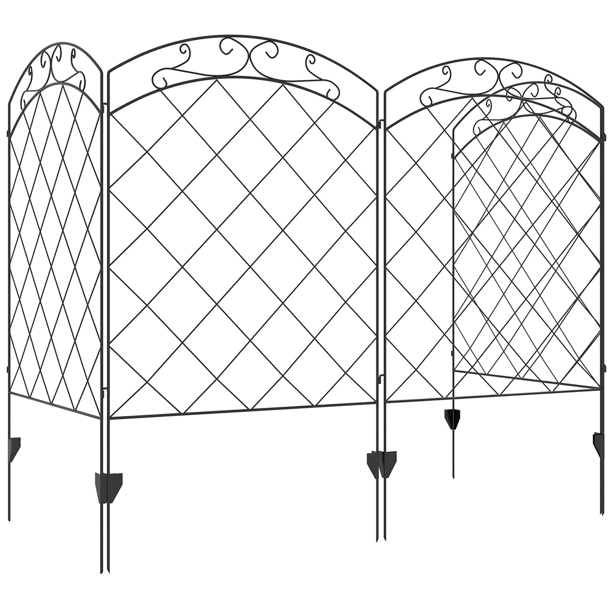 Valla decorativa para jardín — paquete de 4, barrera para animales