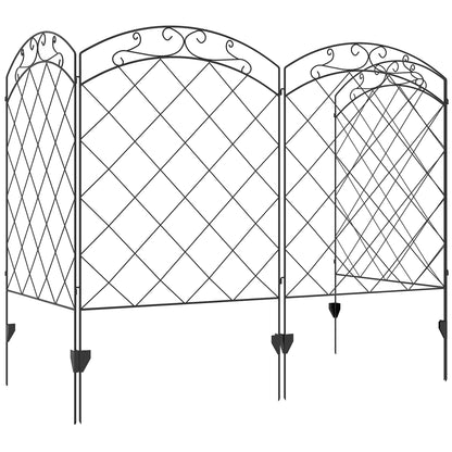 Valla decorativa para jardín — paquete de 4, barrera para animales