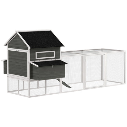 Wooden Chicken Coop with Run and Nesting Box