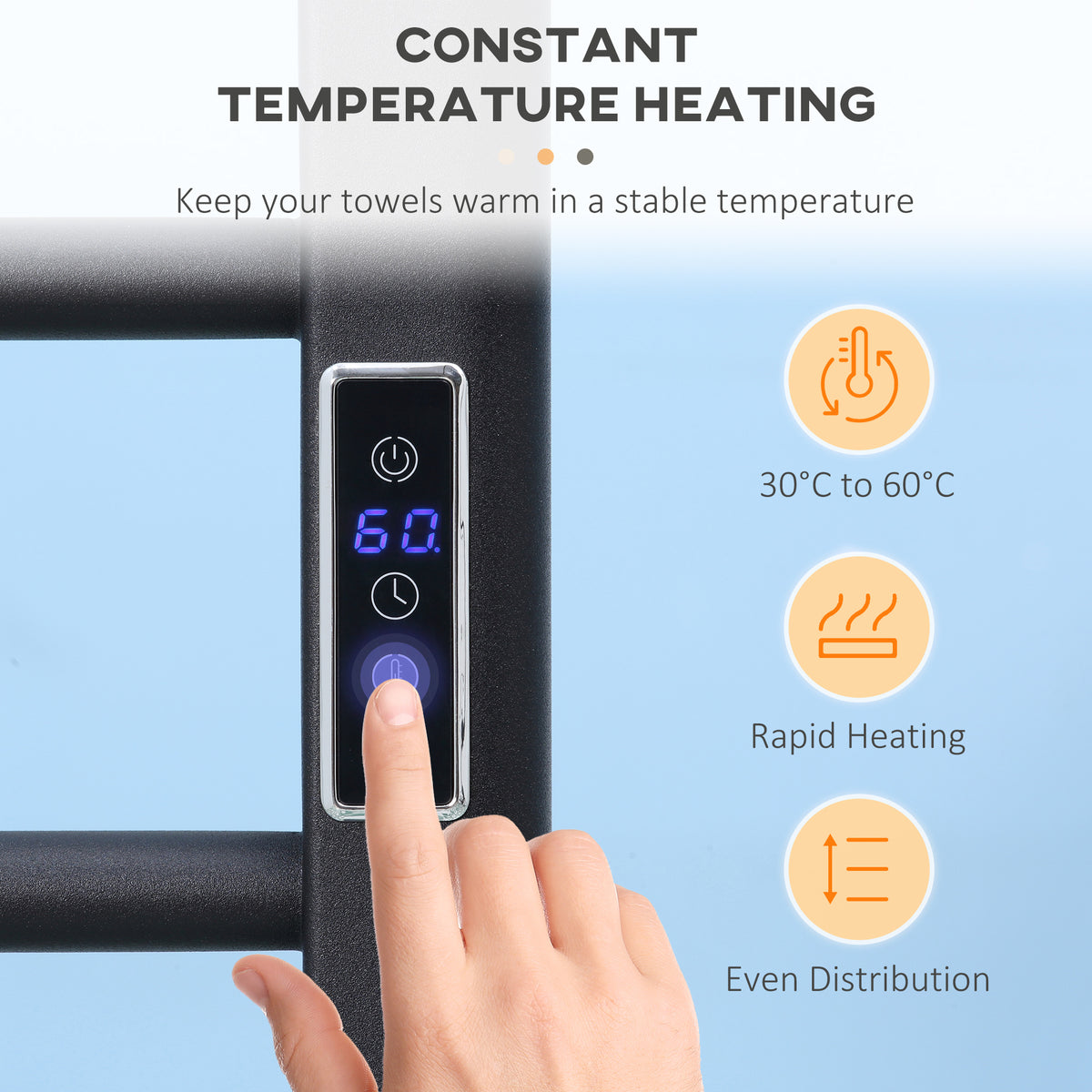 Toallero eléctrico de pared y de pie