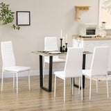 Modern PU Leather Dining Chairs — Set of 4