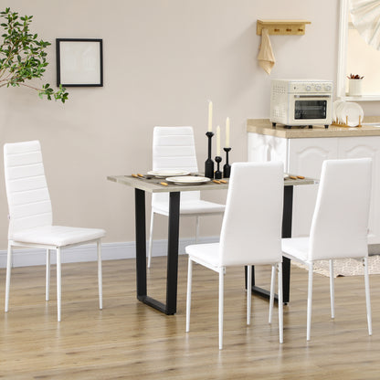 Modern PU Leather Dining Chairs — Set of 4