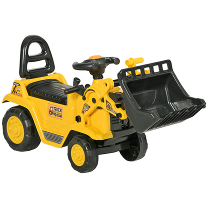 3-in-1 Ride-On Bulldozer with Bucket Horn and Storage