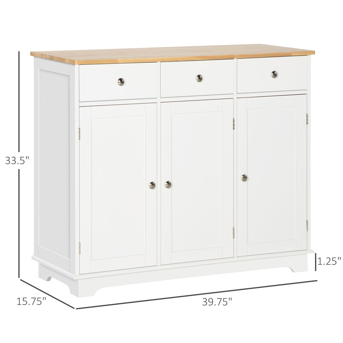Modern Sideboard with Storage Drawers and Adjustable Shelves