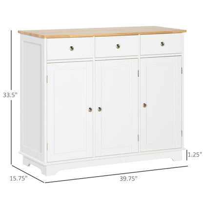 Modern Sideboard with Storage Drawers and Adjustable Shelves