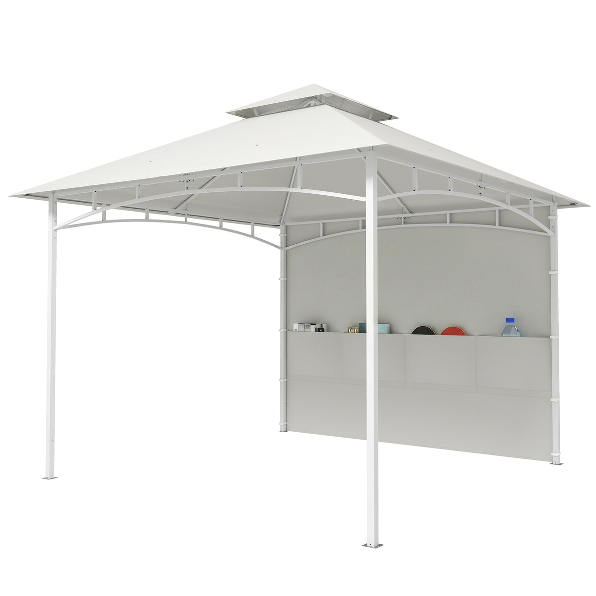 3x3m Double Roof Gazebo with Storage