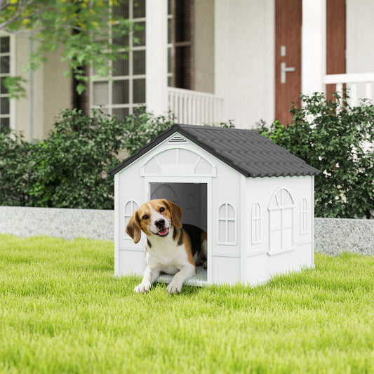 Caseta para perro 66 cm — gris