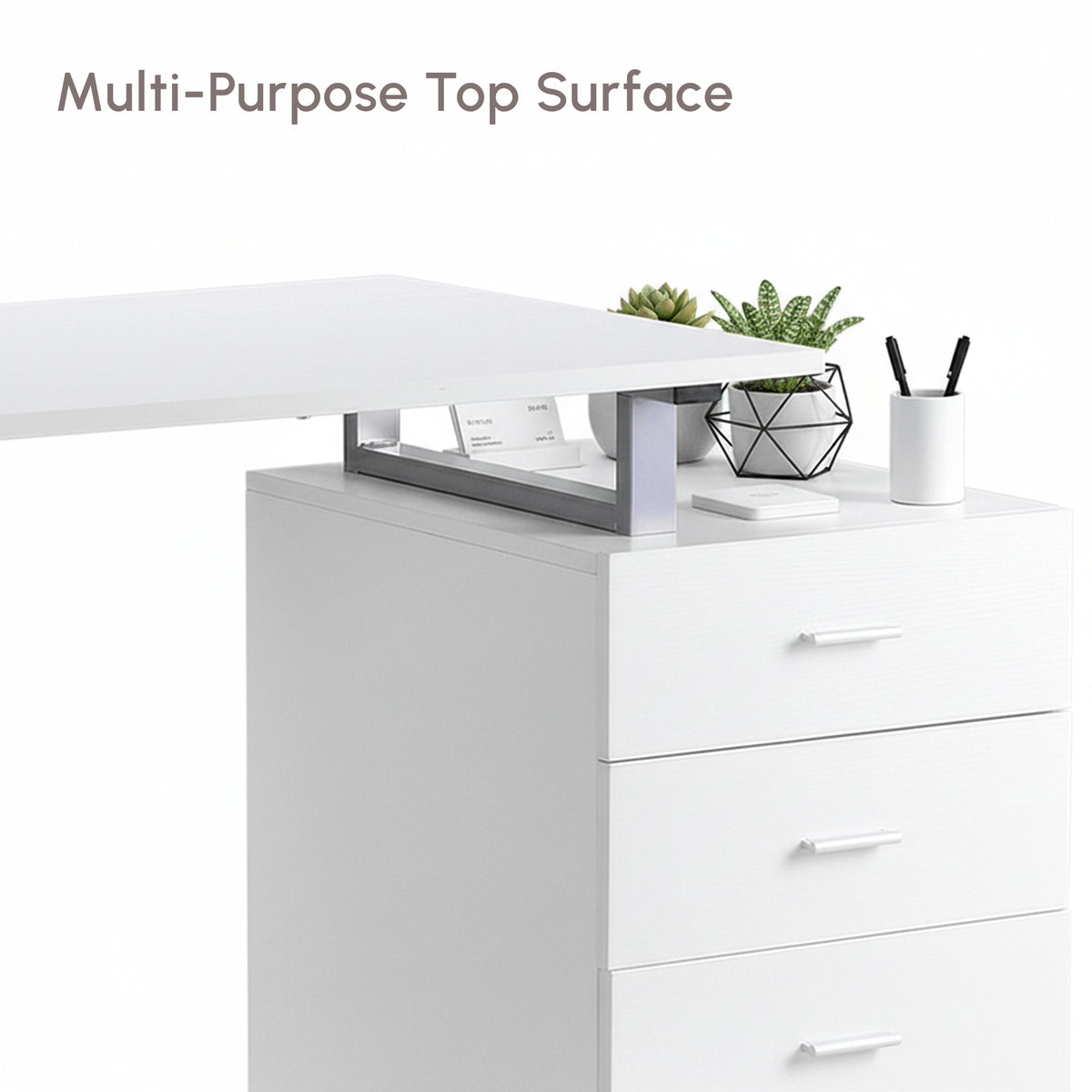 Computer Desk Removable Drawers 47 inches