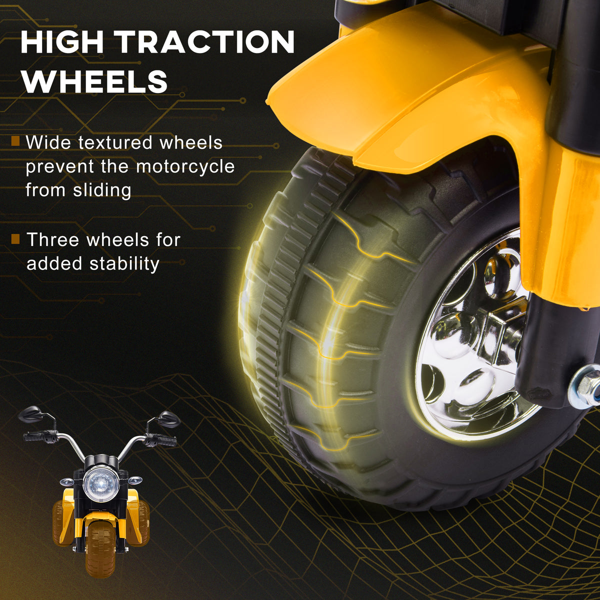 Kids Electric Dirt Bike 3-Wheel Ride-On 6V