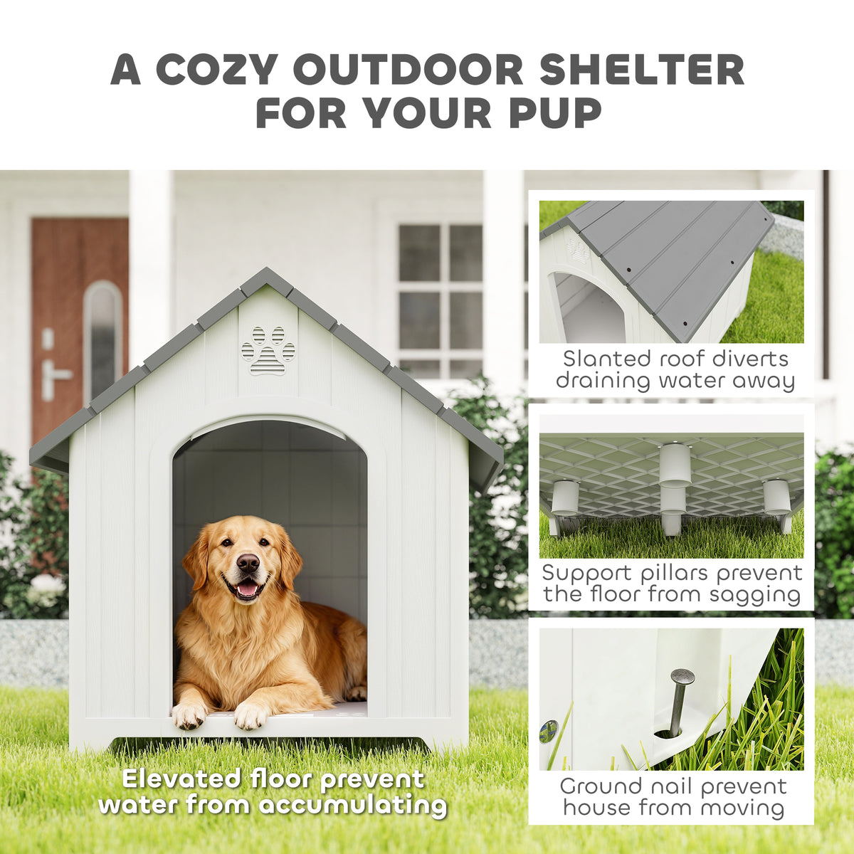 Large Waterproof Dog House Outdoor