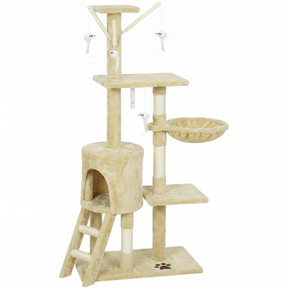Multi-Level Cat Tree Tower with Scratching Posts